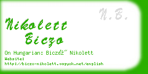 nikolett biczo business card